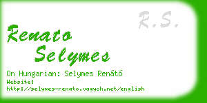 renato selymes business card