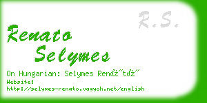 renato selymes business card